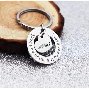 Metal Grandmother Keyring | Mimi Heart Gift From Grandson | Grandma Gifts
